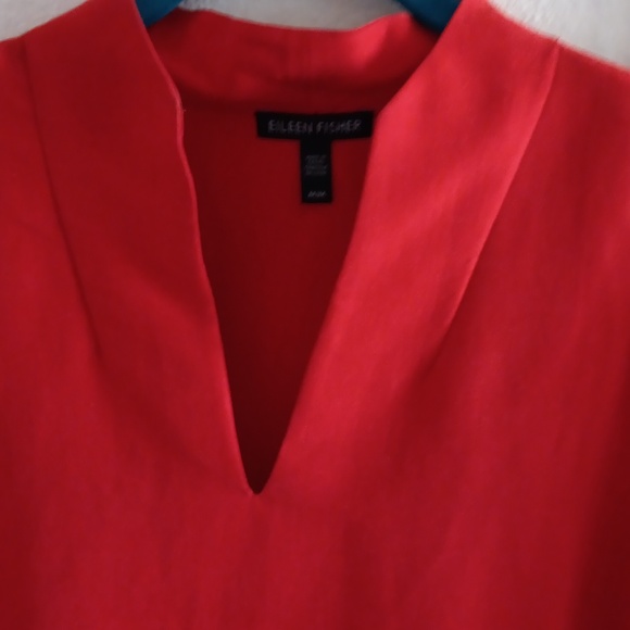 Eileen fisher 100% silk dark orange blouse tunic in excellent condition. - Picture 3 of 6
